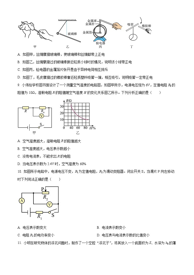 2024年四川省广安市华蓥市中考物理一模试卷（原卷版）第3页