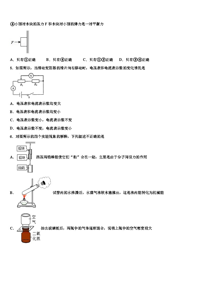 2024年安徽省宣城中考物理最后一模试卷第2页