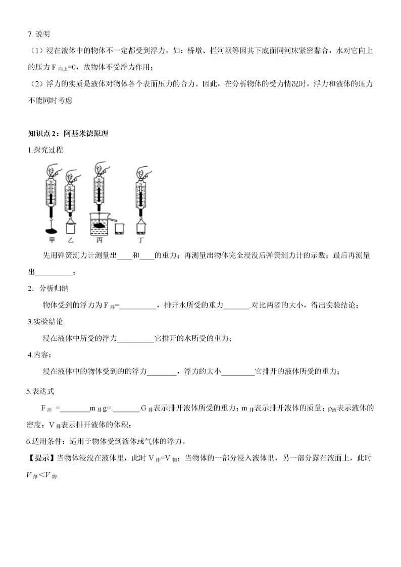 2024年中考物理一轮复习考点帮-浮力基础（知识+考点+分层练习）02