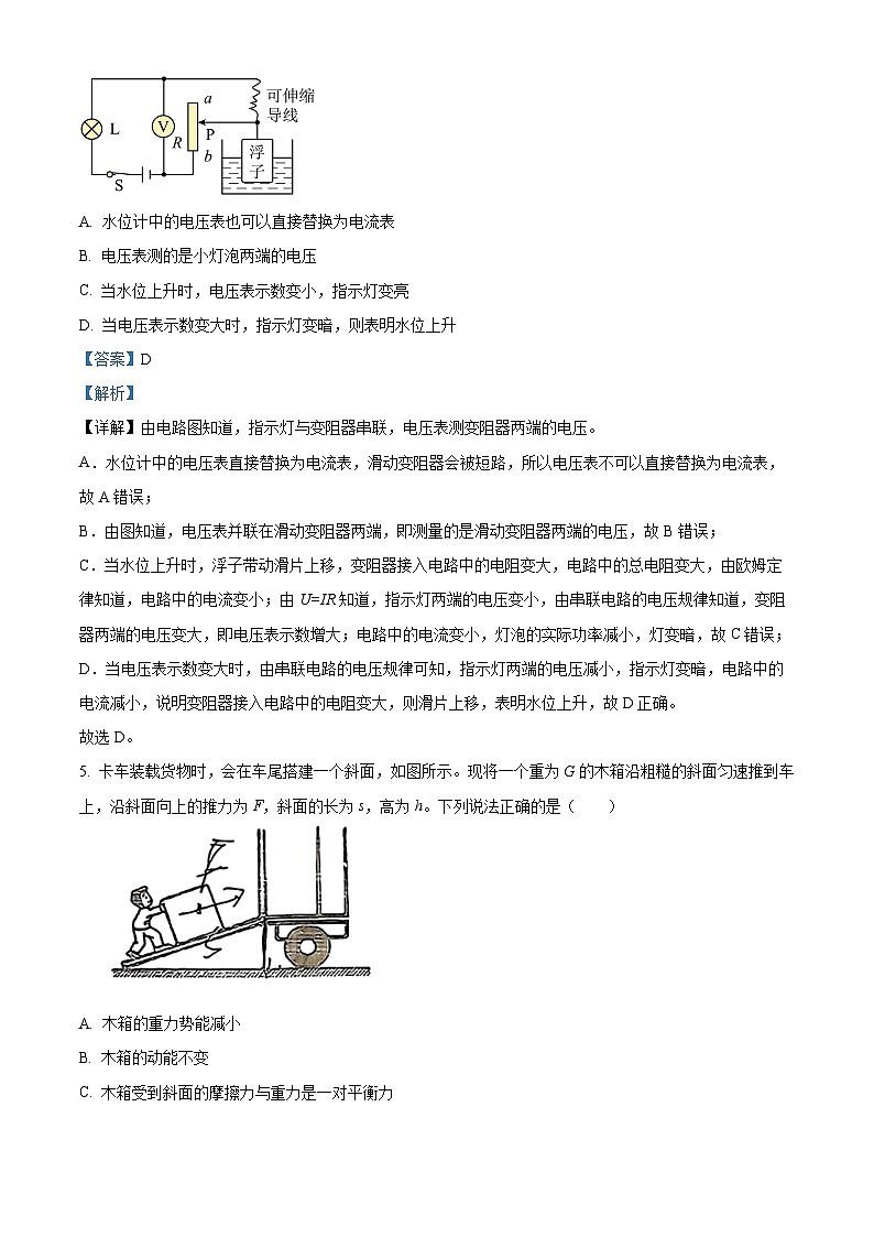 2024年广东省深圳市盐田区中考一模物理试题（原卷版+解析版）03