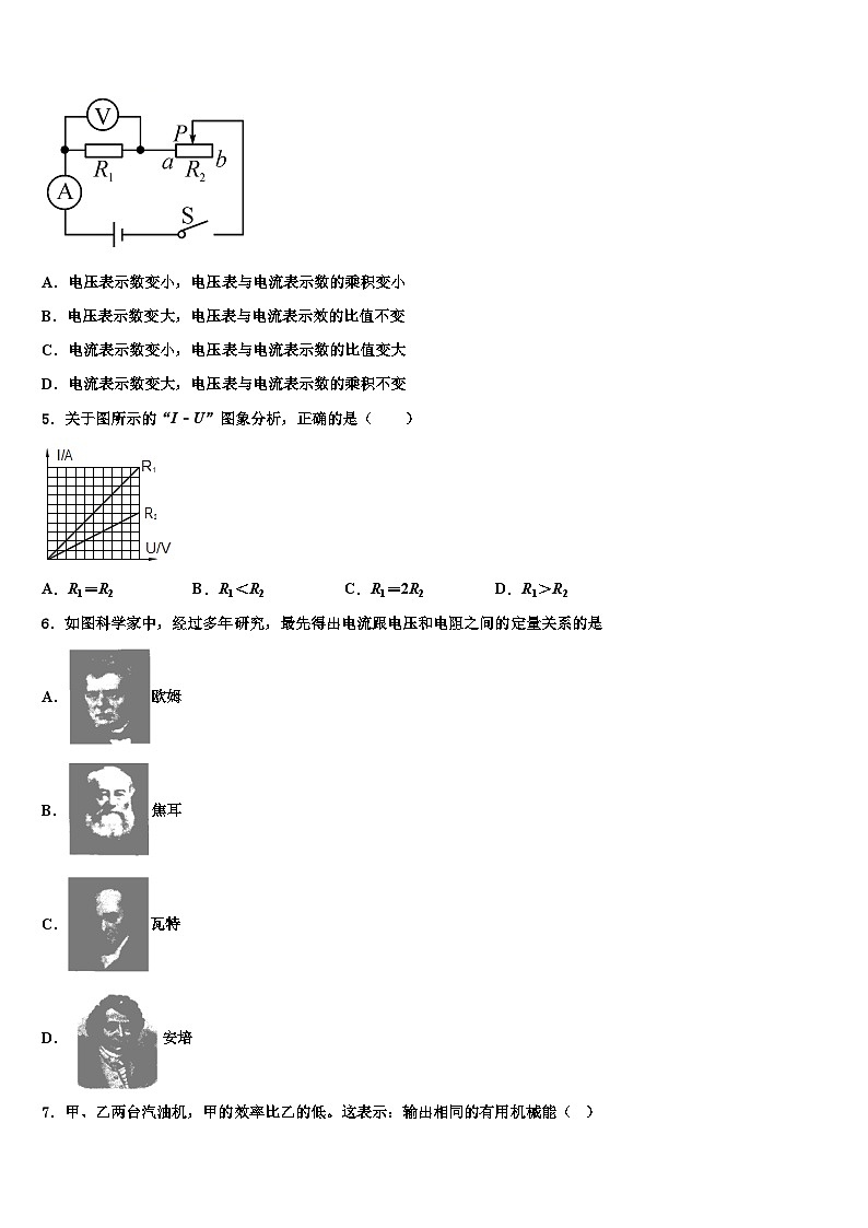 2023-2024学年天津市重点中学物理九年级下学期统考试题第2页