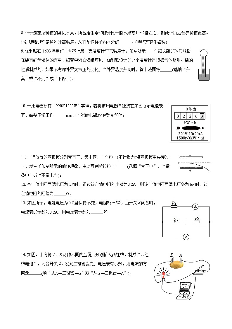 2024年安徽省芜湖二十九中中考物理一模试卷（含详细答案解析） (1)03