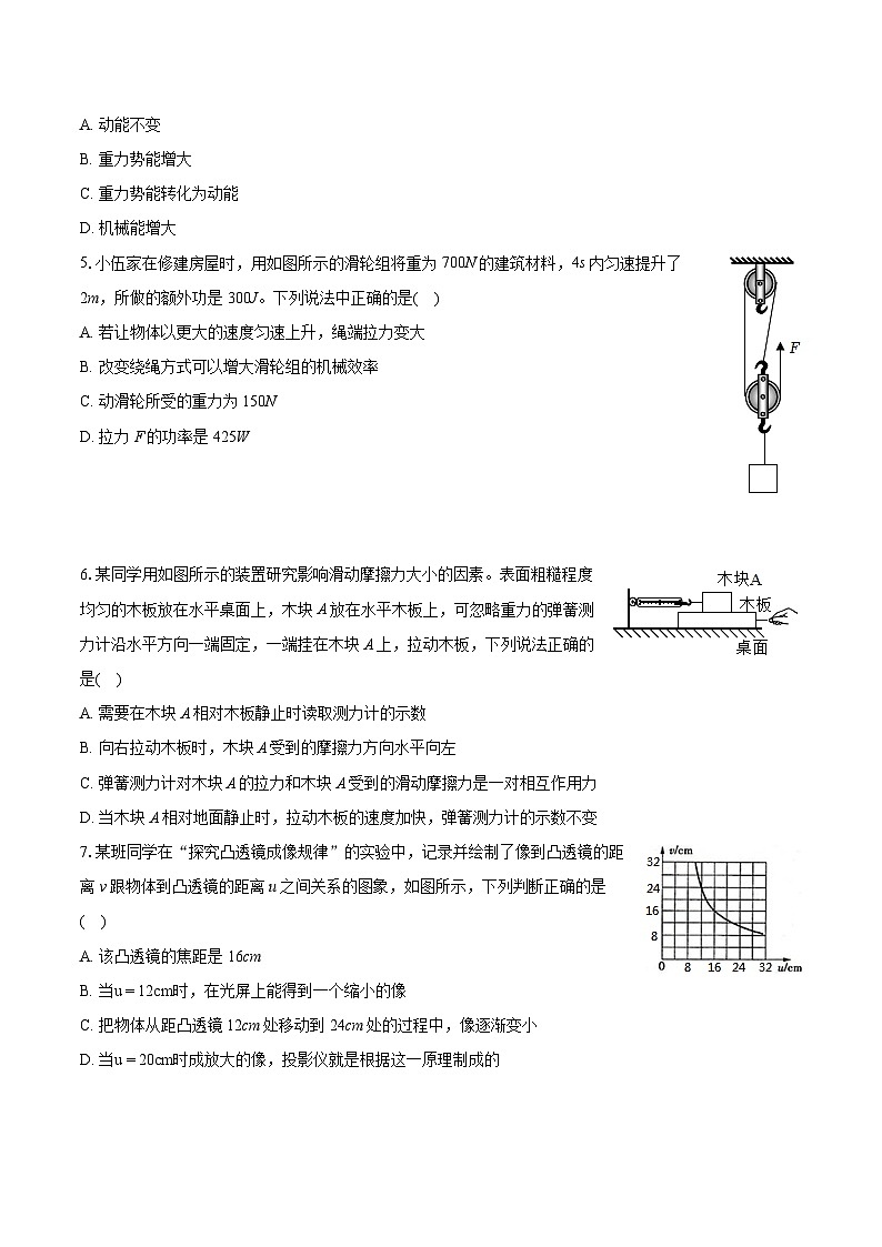 2024年山东省日照市北京路中学中考物理一模试卷（含详细答案解析）02