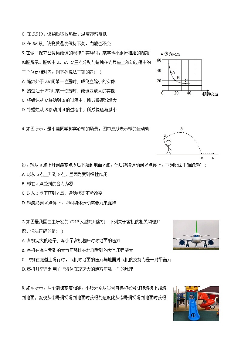 2024年山东省滨州市阳信县中考物理一模试卷（含详细答案解析）02