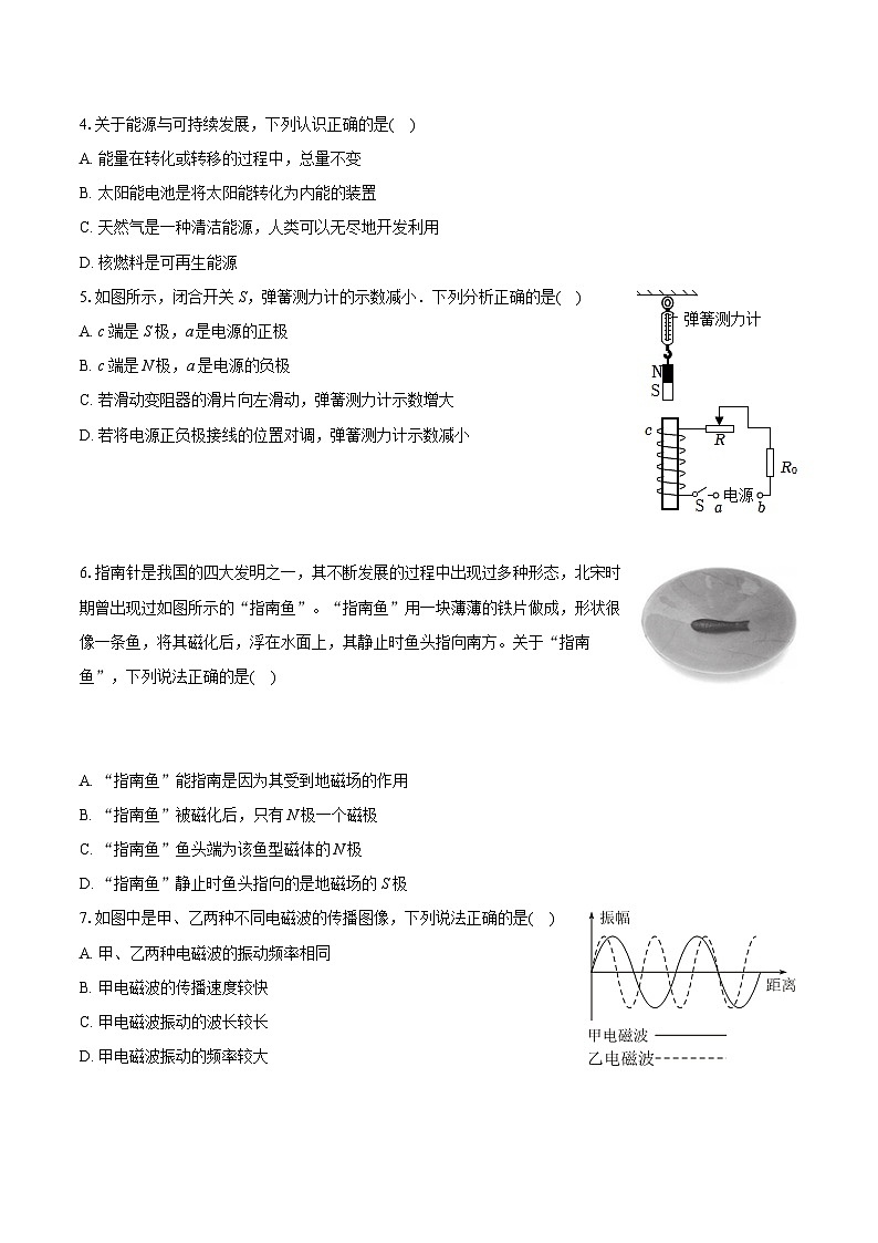 2024年江苏省苏州市振华中学中考物理模拟试卷（3月份）（含详细答案解析）02