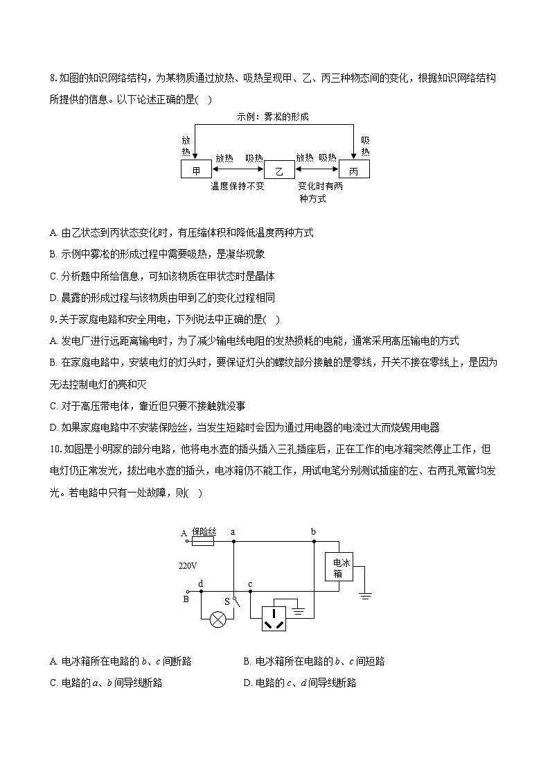 2024年江苏省苏州市振华中学中考物理模拟试卷（3月份）（含详细答案解析）03