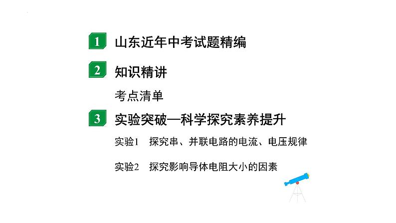 中考物理二轮重点专题研究 微专题 电学基础概念（课件）02