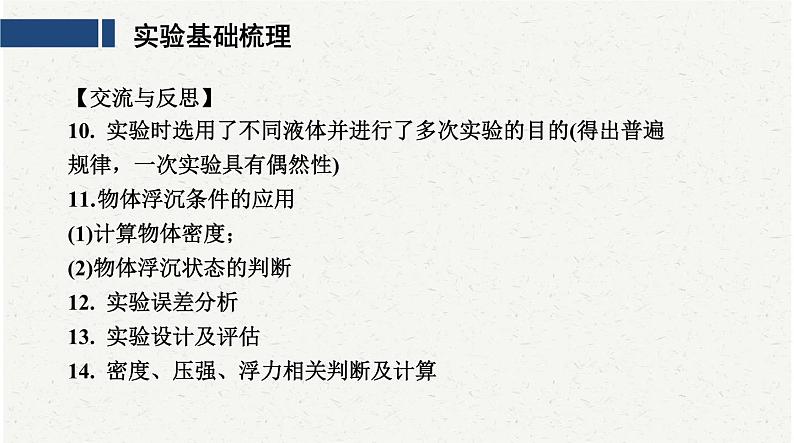 中考物理复习必考实验12：探究浮力的大小跟哪些因素有关课件08