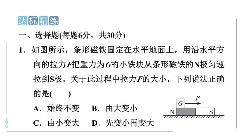 中考物理二轮专项训练 专训6  电与磁课件第4页