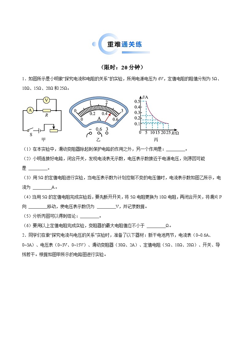 专题03 电学实验（压轴题）2024年中考物理专项练习（全国通用）原卷版第2页