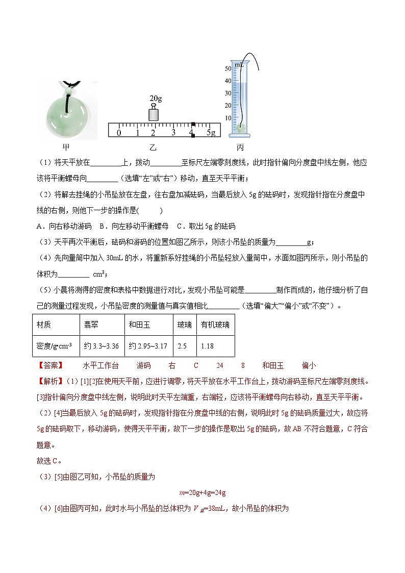 专题06 实验题2024年中考物理专项练习（全国通用）解析版第3页