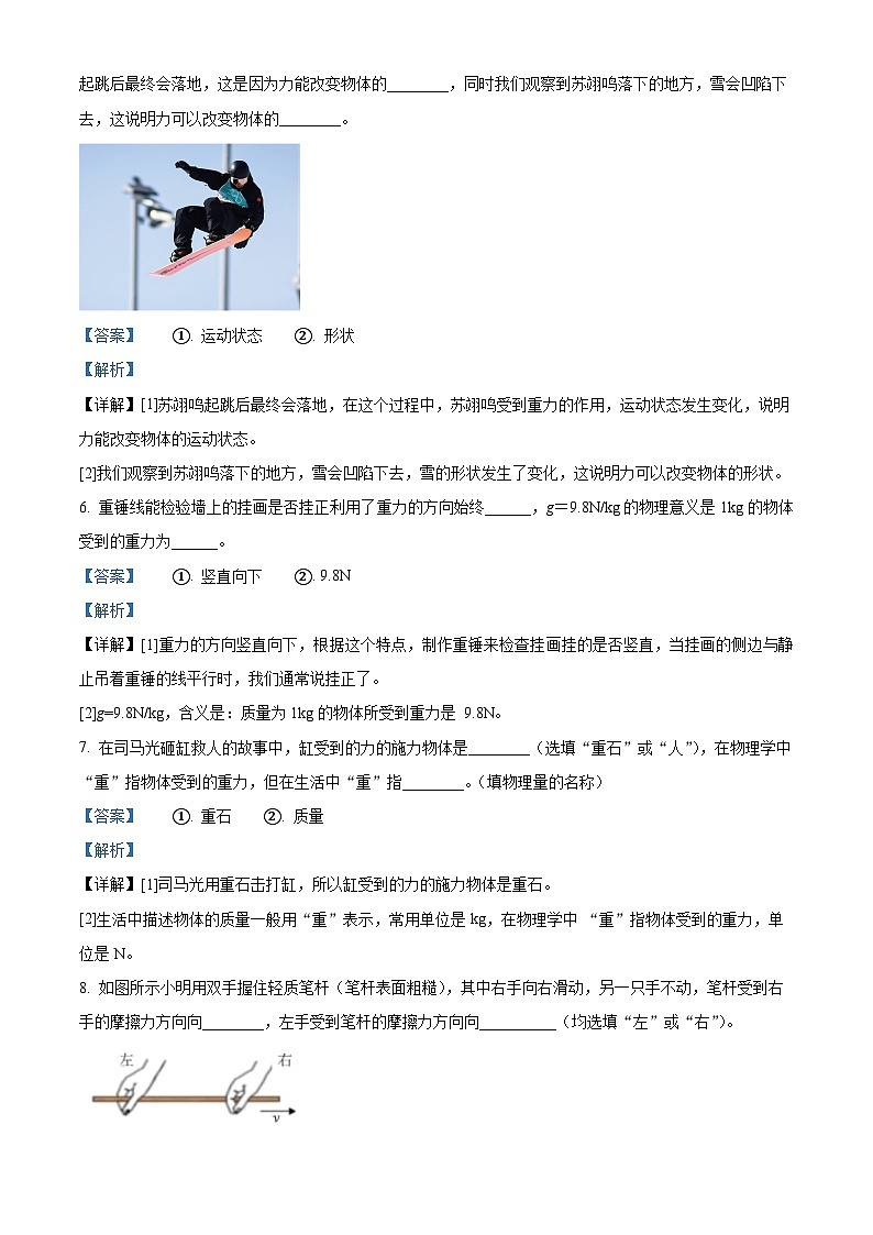 江西师大附中红谷滩区滨江分校2022-2023学年八年级下学期三月月考物理试卷（解析版）第2页
