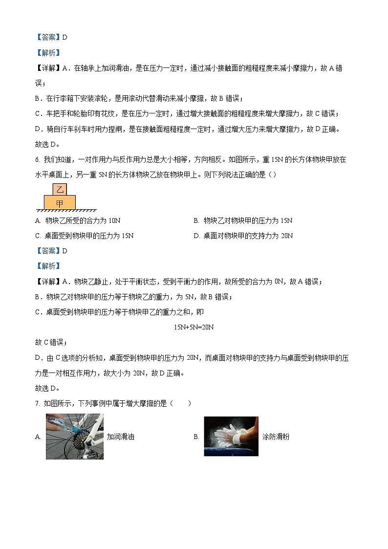 山东省枣庄市山亭区翼云中学2023-2024学年下学期八年级物理月考试题第3页