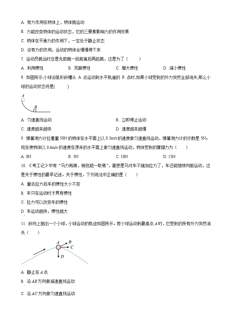 2023-2024学年苏科版物理八年级下学期期中复习训练卷++第2页