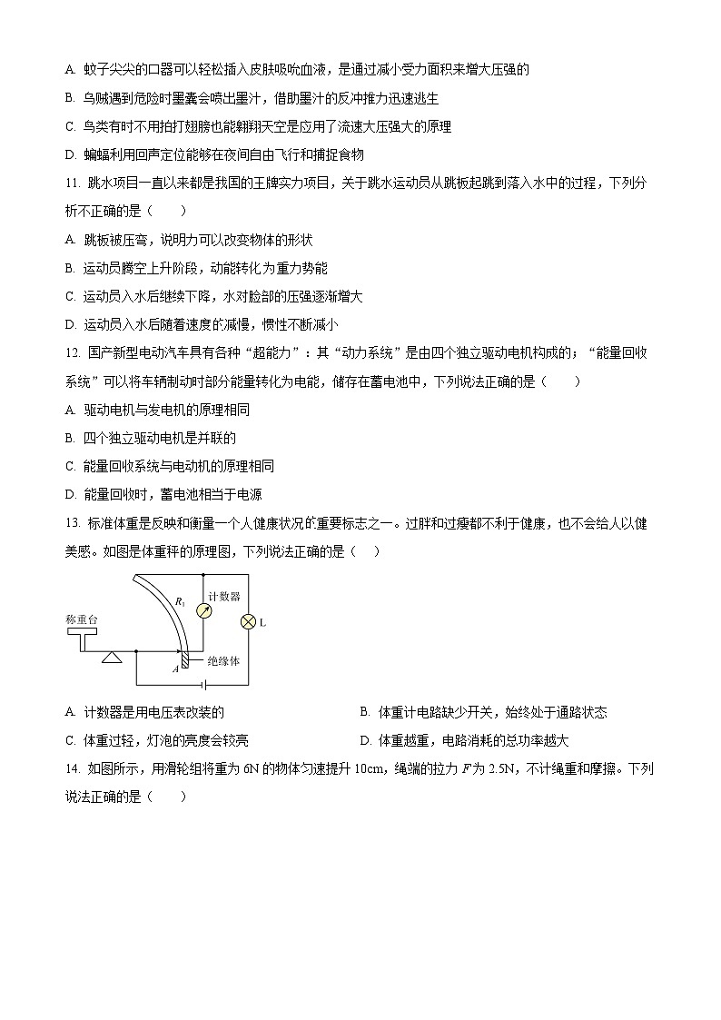 河南省南阳市南阳市名校联考2023-2024学年九年级下学期4月期中物理试题（原卷版+解析版）03