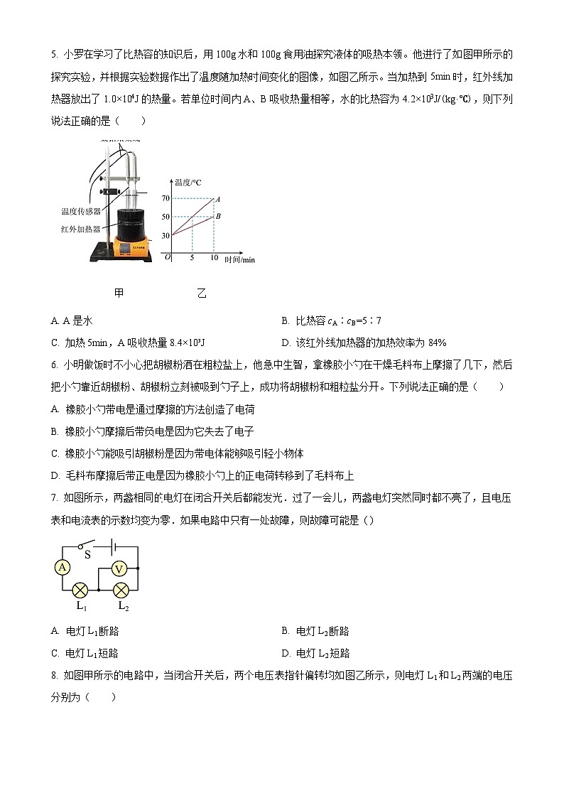 黑龙江省绥化市肇东市四站中学校2023-2024学年八年级下学期4月月考物理试题（原卷版+解析版）02