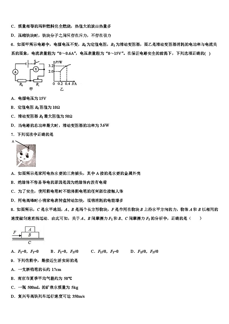 2024年北京市中考物理考试模拟冲刺卷02