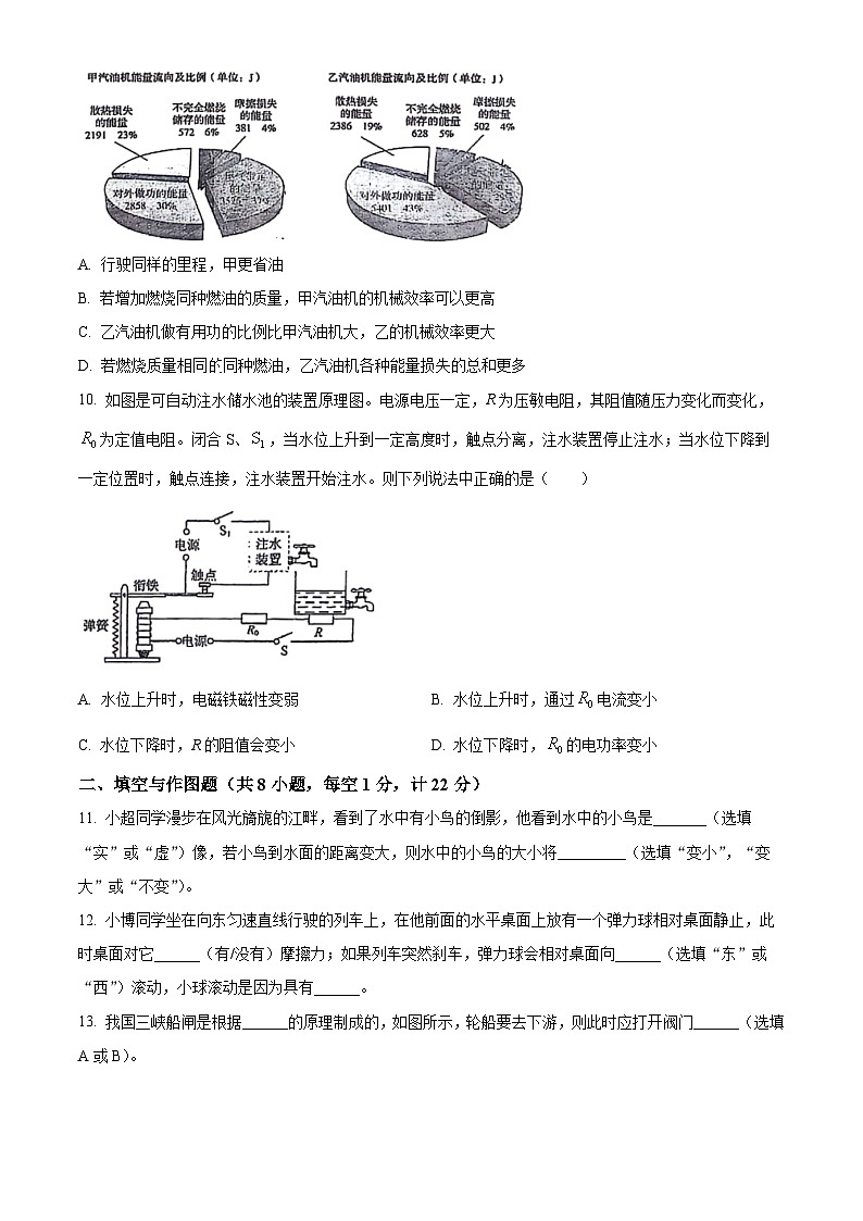 2024年陕西省西安市滨河学校九年级中考五模物理试题（原卷版+解析版）03