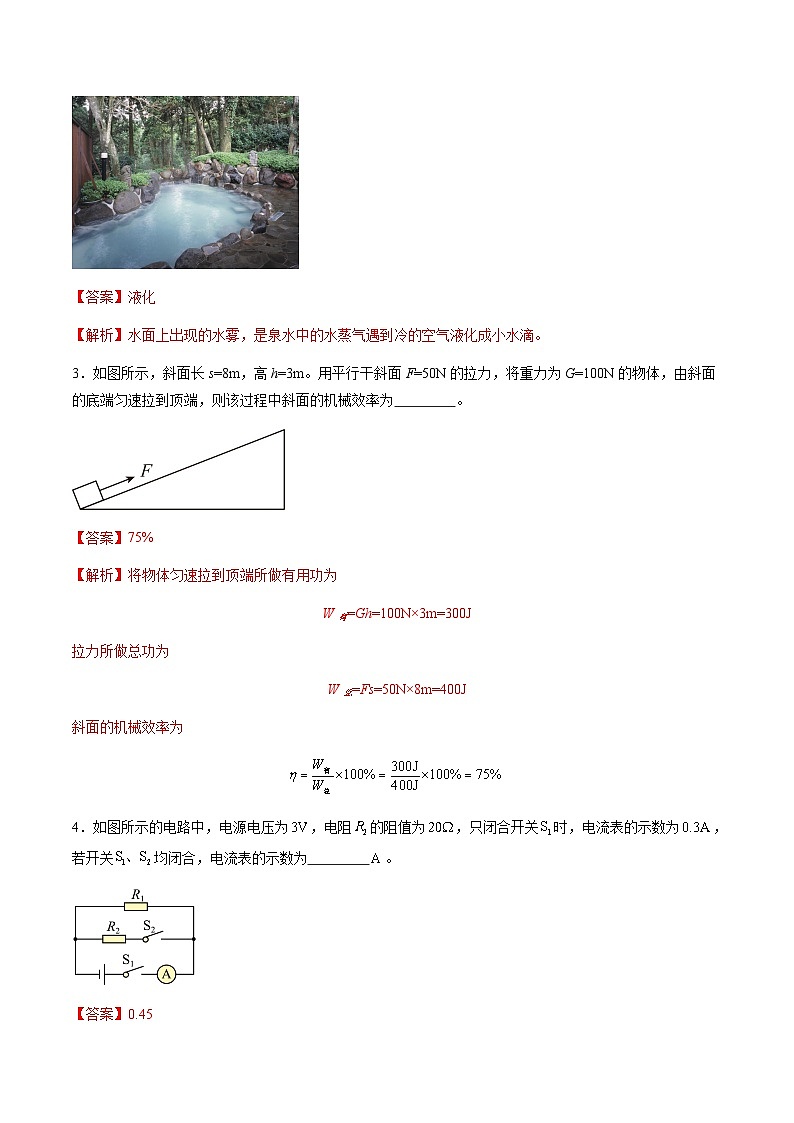 2024年中考考前最后一套押题卷：物理（安徽卷）（全解全析）02