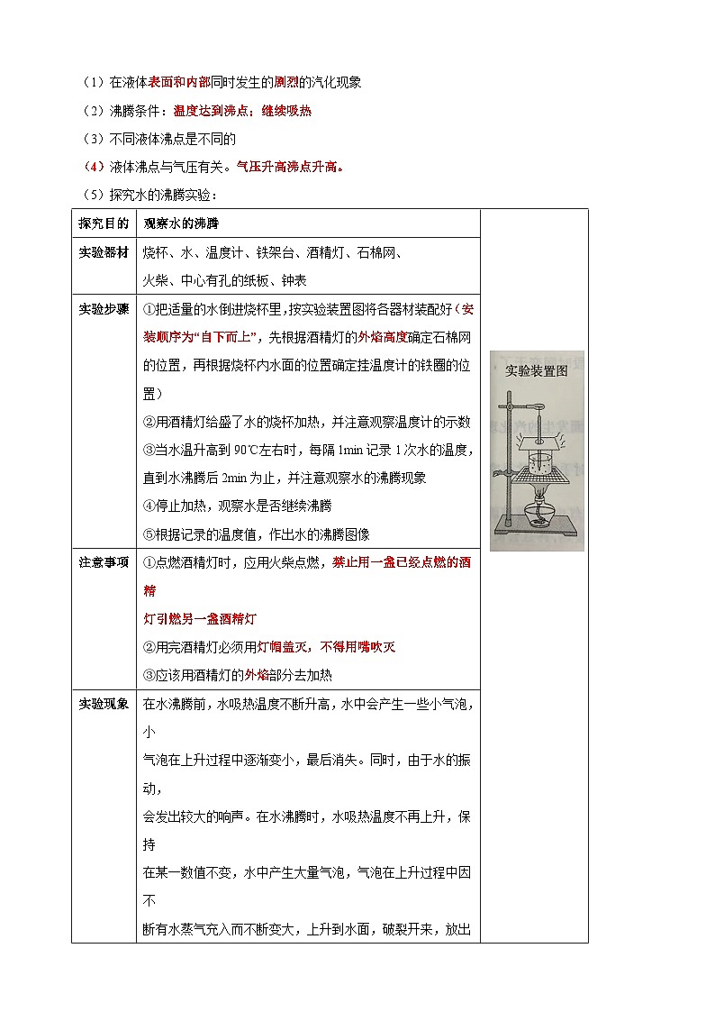 2023-2024学年苏科版八年级上册物理第二章《物态变化》单元知识点总结讲义03