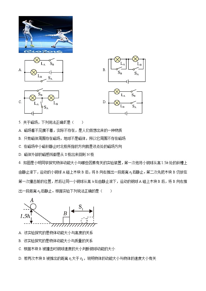 2024年山东省聊城临清市中考二模物理试题（原卷版+解析版）02