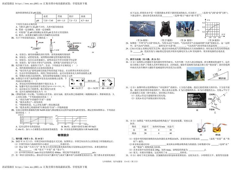 120，湖北省宜昌市夷陵区2023-2024学年九年级下学期3月质量监测物理·化学试题第2页