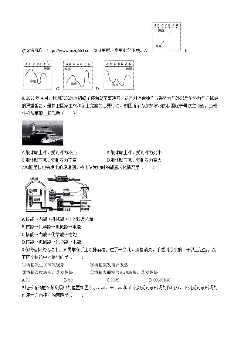 98，2024年山东省济南市高新区九年级中考一模物理试题第2页