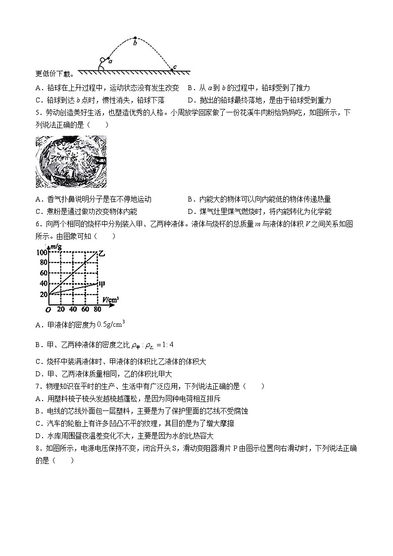 92，2024年贵州省毕节市纳雍县多校学校联考九年级下学期一模物理试题(无答案)第2页