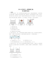 2024北京初三一模物理试题分类汇编：浮力章节综合