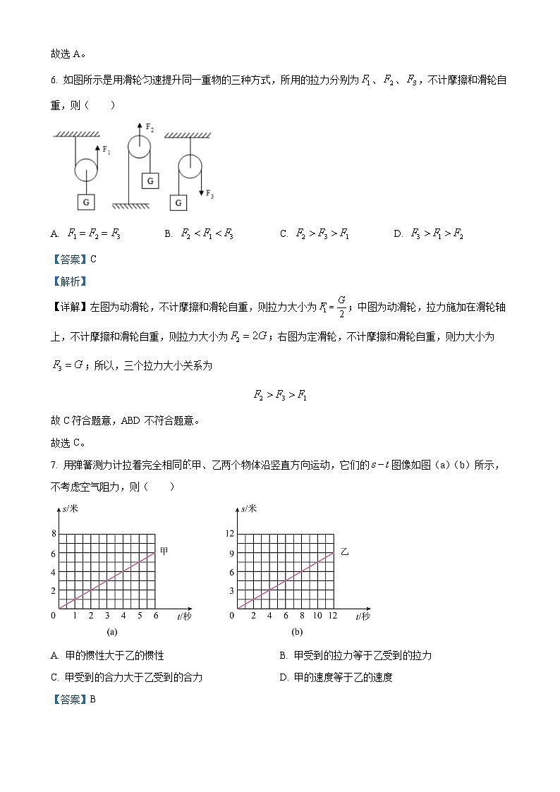上海市洛川学校2023－2024学年八年级下学期期中考试物理试题（解析版）第3页