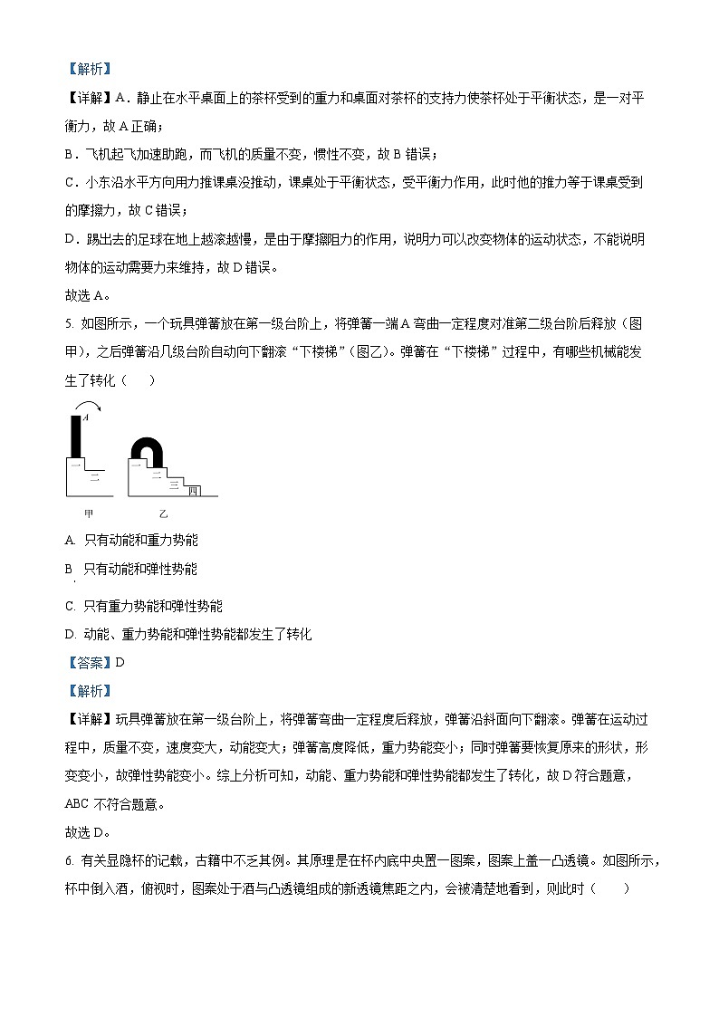 2024年黑龙江省大庆市龙凤区中考二模物理试题（原卷版+解析版）03