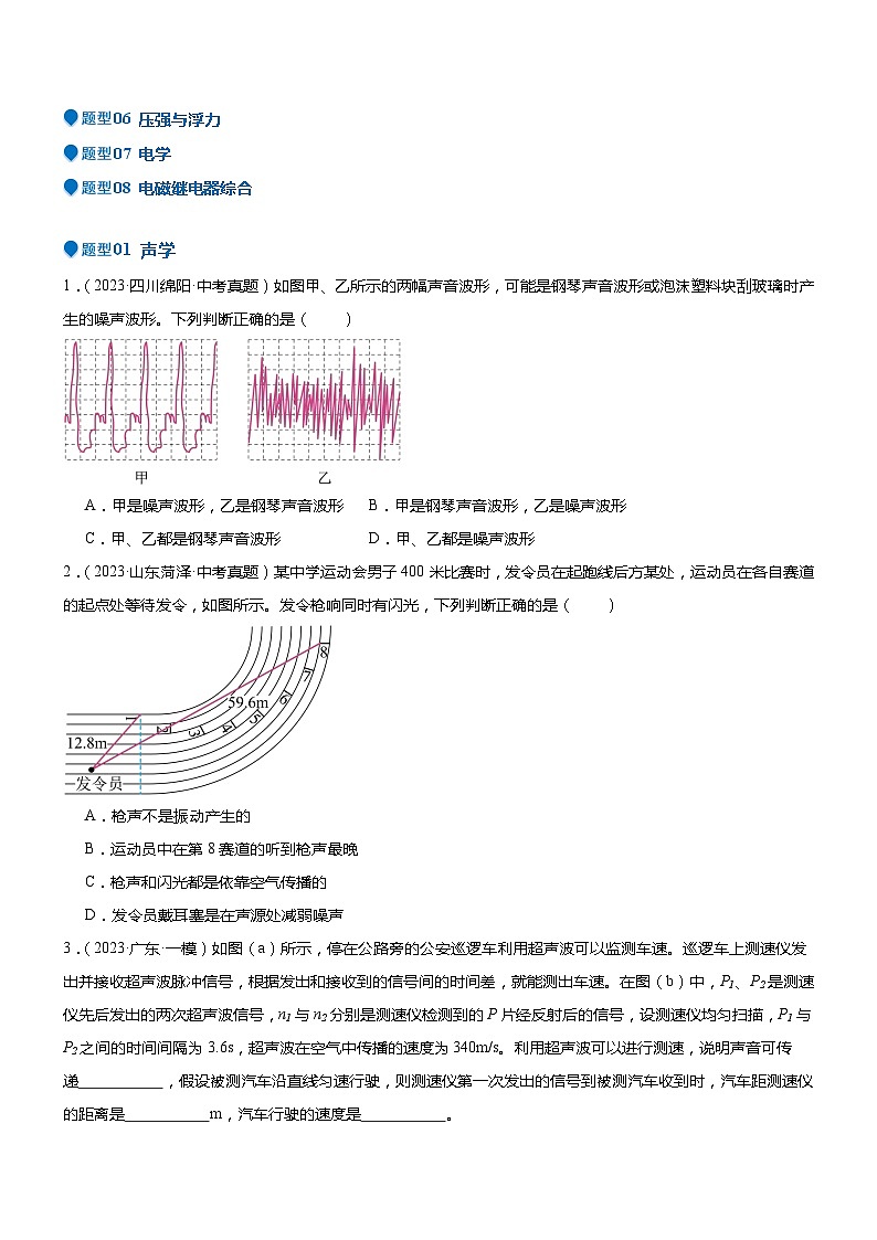压轴题13 图像题、表格题-2024年中考物理压轴题专项训练（全国通用）03