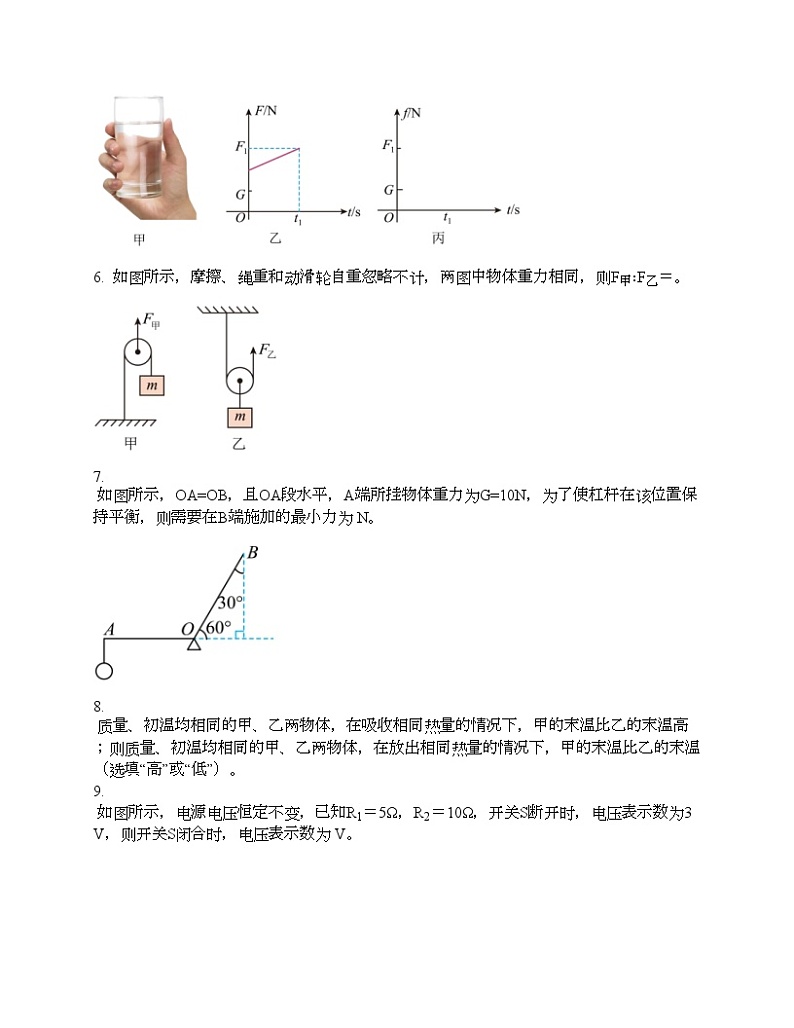 安徽省合肥市庐阳区名校2024年中考物理二模试卷02