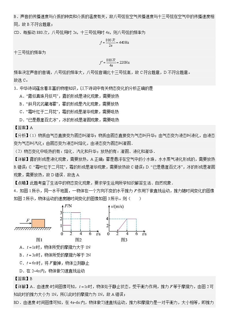 物理（广州卷）-【试题猜想】2024年中考考前最后一卷02