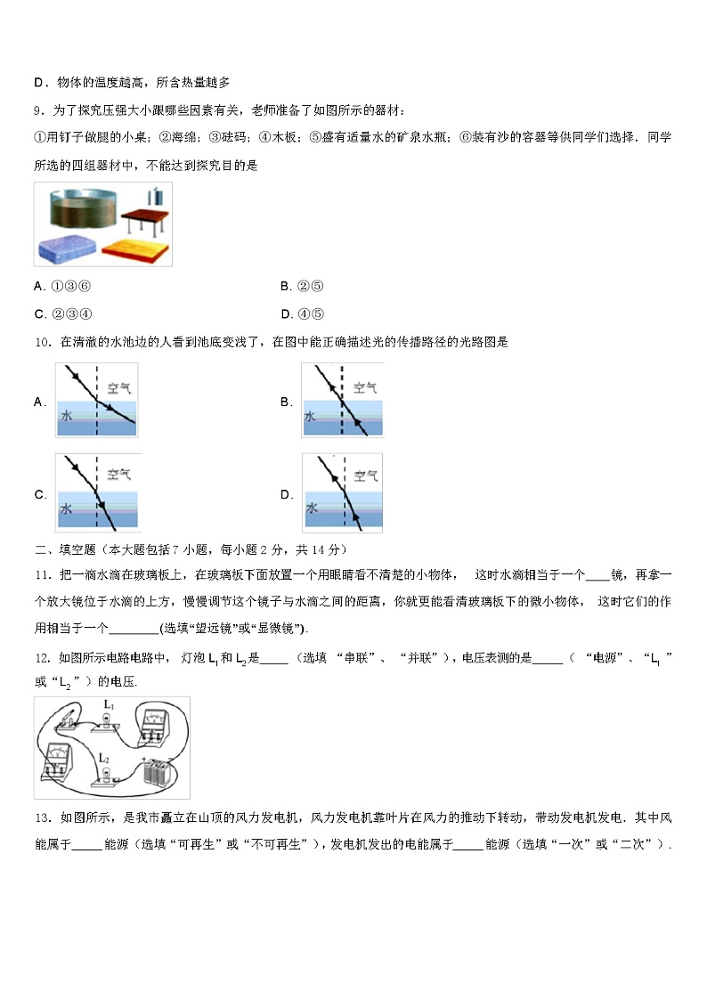 江苏省南京市六校联考2024年中考物理适应性模拟试题（解析版）第3页