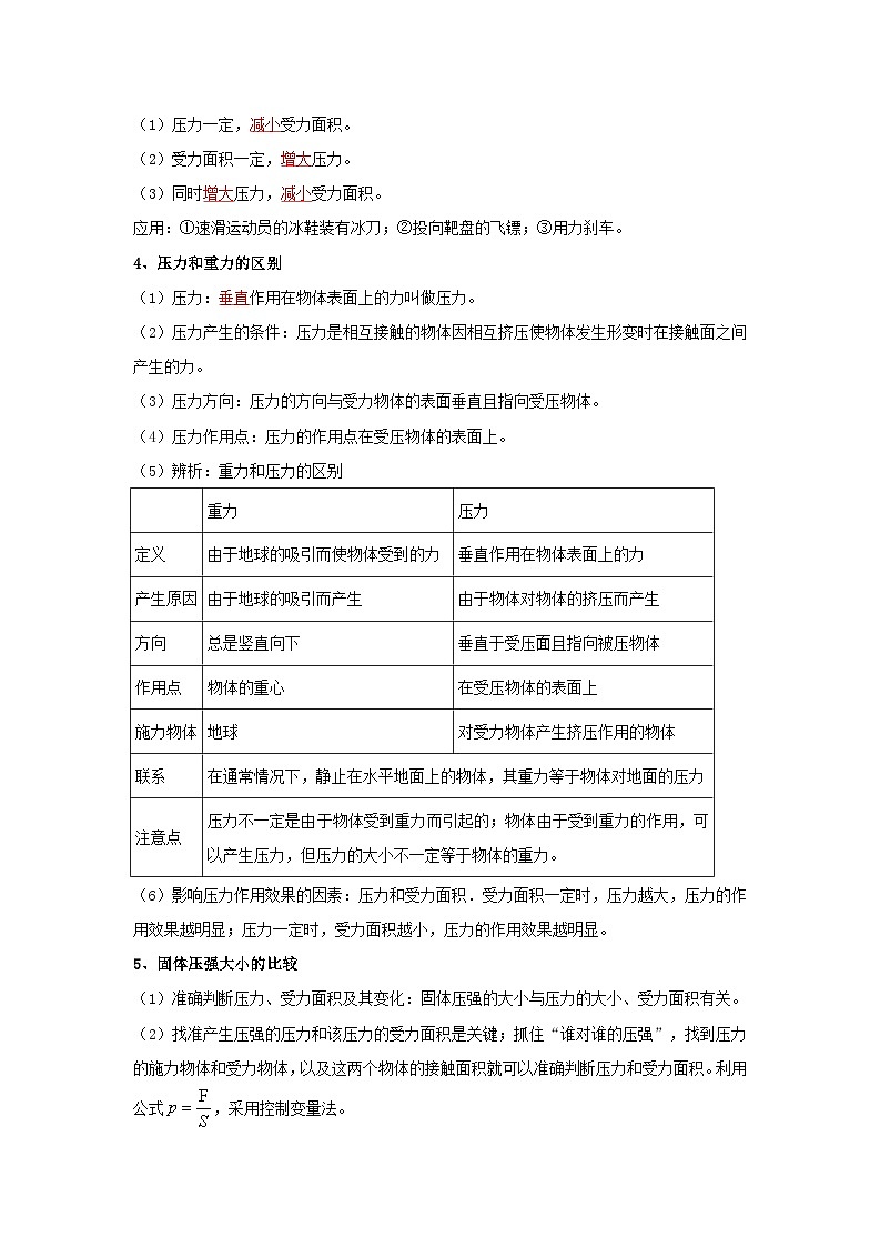 第10章  压强和浮力【速记清单】（原卷版+解析版）02