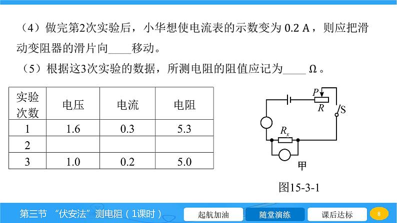 15.3“伏安法”测电阻 课件 2023-2024学年物理（沪科版）九年级全一册第8页