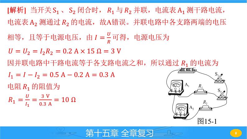 第十五章 探究电路 全章复习 课件 2023-2024学年物理（沪科版）九年级全一册第8页