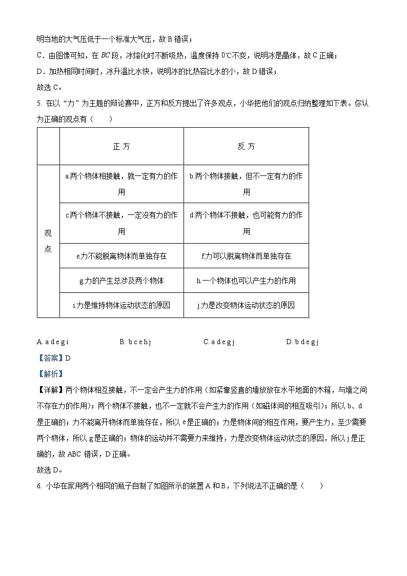 2024年湖北省武汉市华宜寄宿中学中考物理调研试题（解析版）第3页