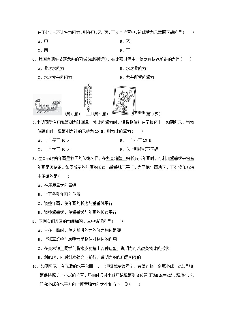 山西省2024八年级物理下册第七章力学情评估试卷（附答案人教版）第2页