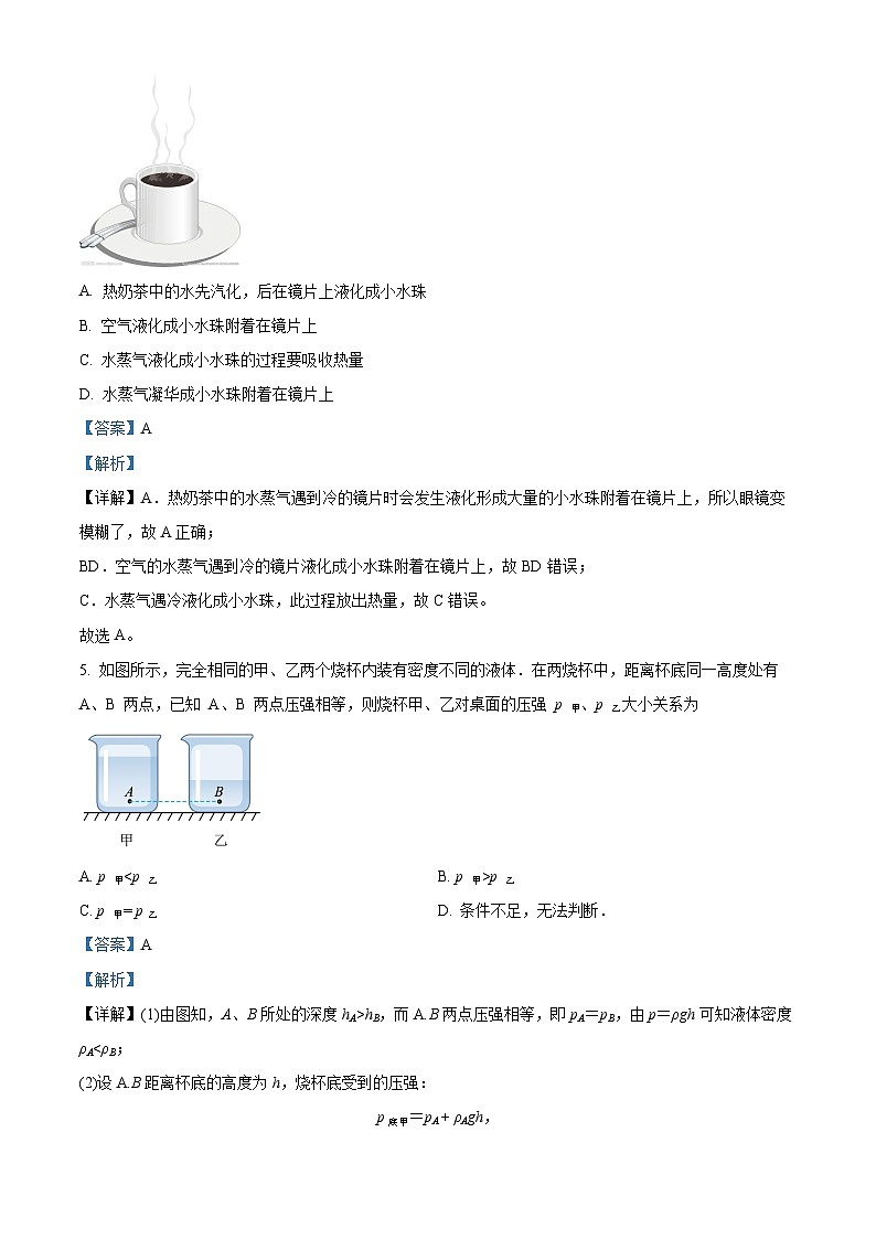 2024年广东省汕头市潮南区仙城初中学校中考一模物理试题（原卷版+解析版）03