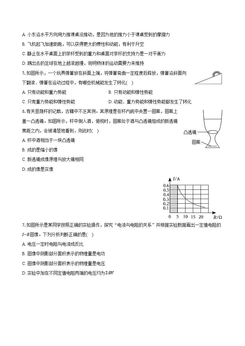 2024年黑龙江省大庆市龙凤区中考物理二模试卷（含解析）02