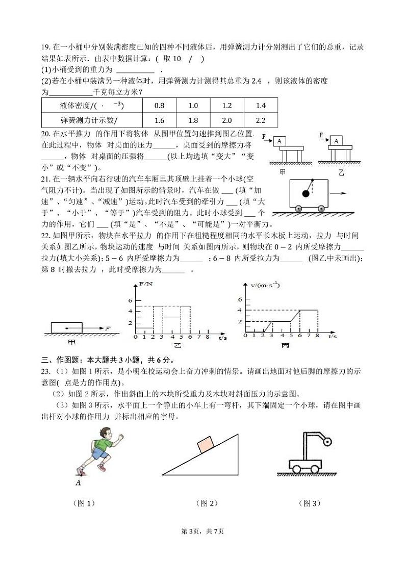 2024年春学期八年级物理第二次独立作业定稿第3页