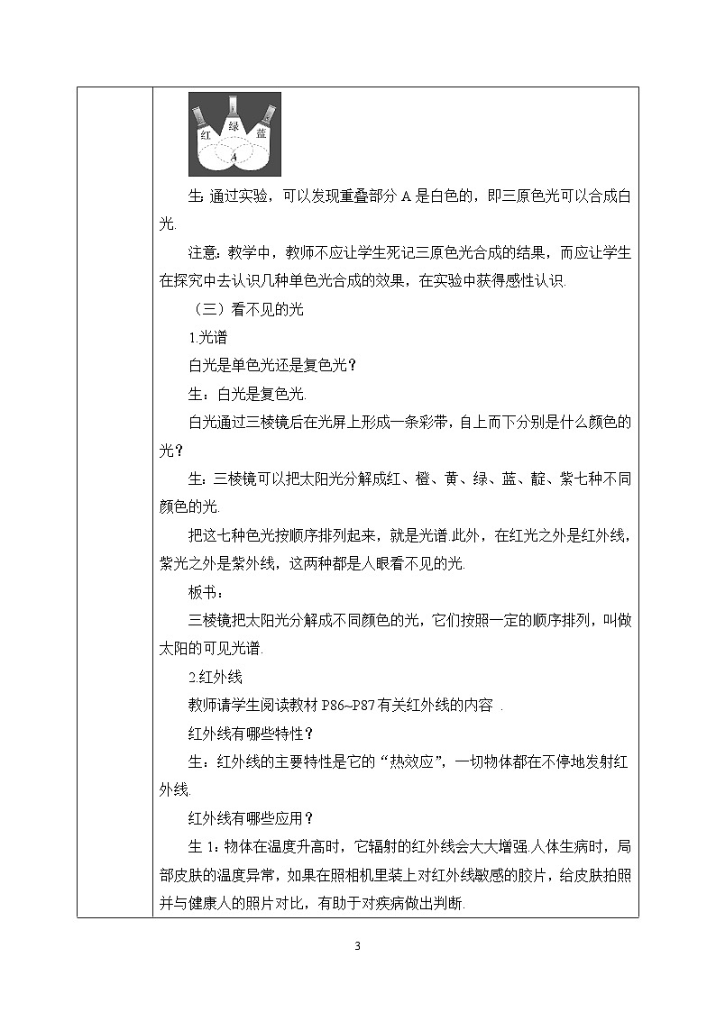 【核心素养】人教版八年级上册 第四章 第5节《光的色散》课件+教案+分层练习03