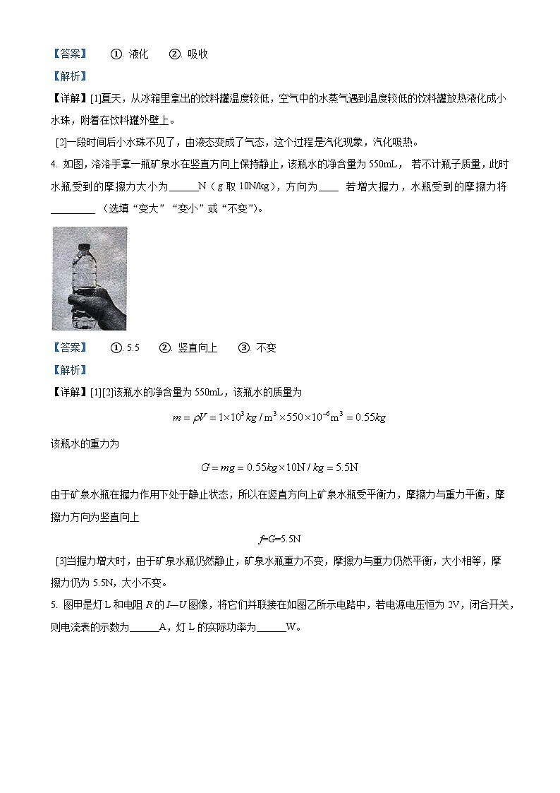 2024年河南省洛阳市中考一模物理试题（原卷版+解析版）02