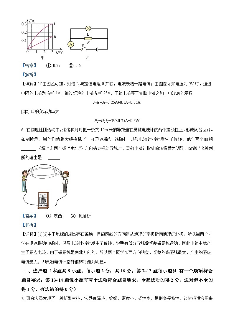 2024年河南省洛阳市中考一模物理试题（原卷版+解析版）03