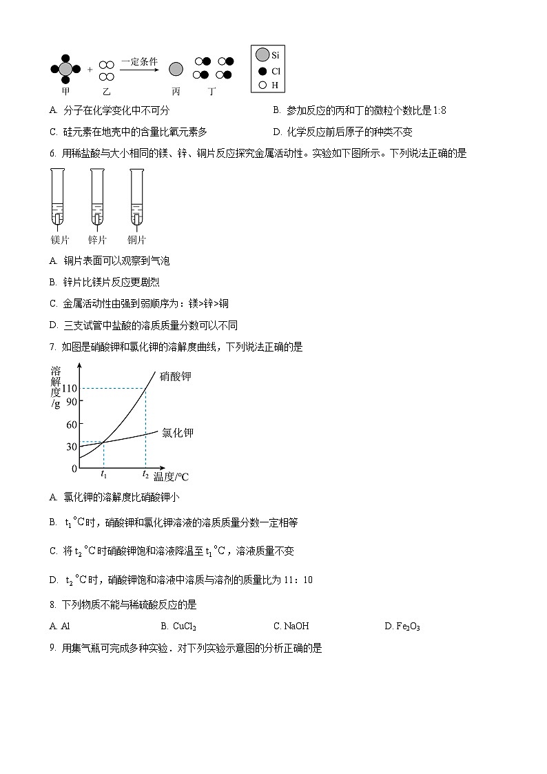 2024年湖北襄阳市保康县中考模拟考试物理化学试题-初中化学（原卷版）第2页