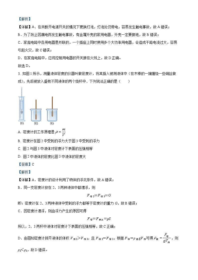 2024年辽宁省黑山县中考结业模拟考试物理试卷（原卷版+解析版）02