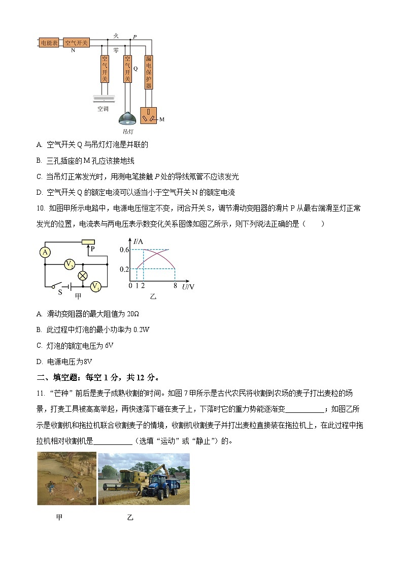 2024年山东省济宁高新区中考物理第二次模拟试卷（原卷版）第3页