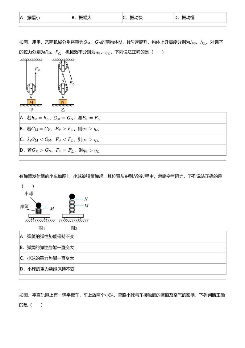 2024年广东广州增城区中考一模物理试卷第3页